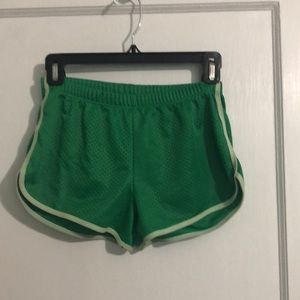 American Apparel Green Mesh Shorts Size Medium